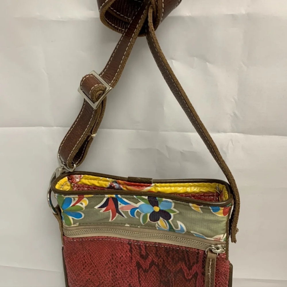 Consuela Red Python Snake Like Skin Shoulder Bag.… - image 3